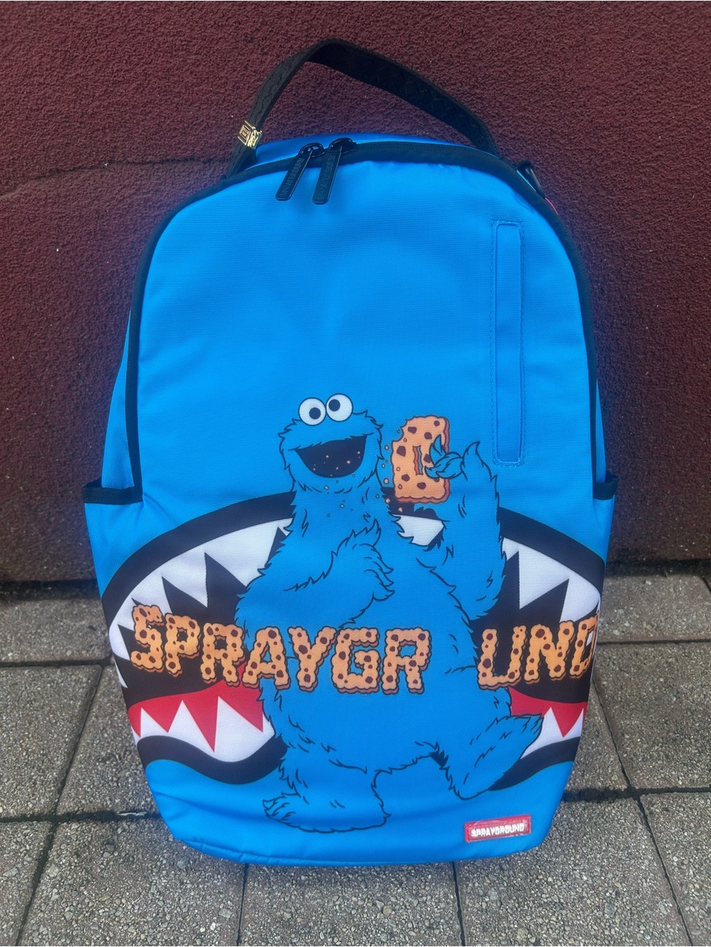 Sprayground Blue Cookie Monster Kids Backpack